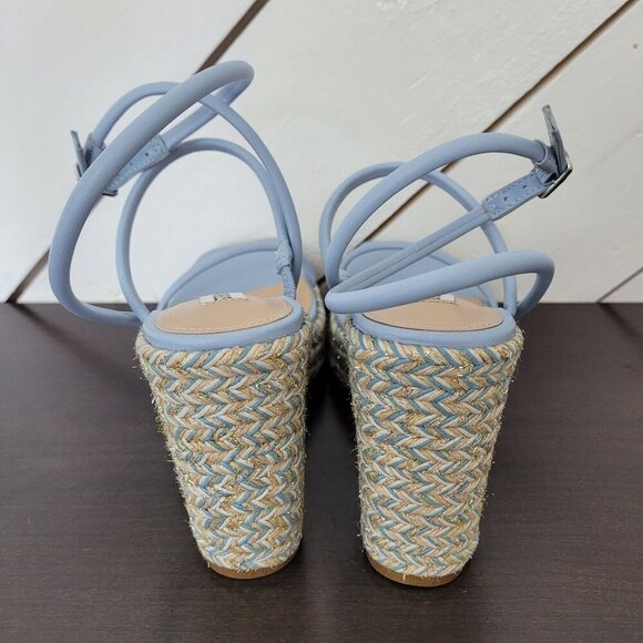 NEW Steve Madden Womens Unify Platform Wedge Sandals Multi Raffia 10M - Picture 6 of 10